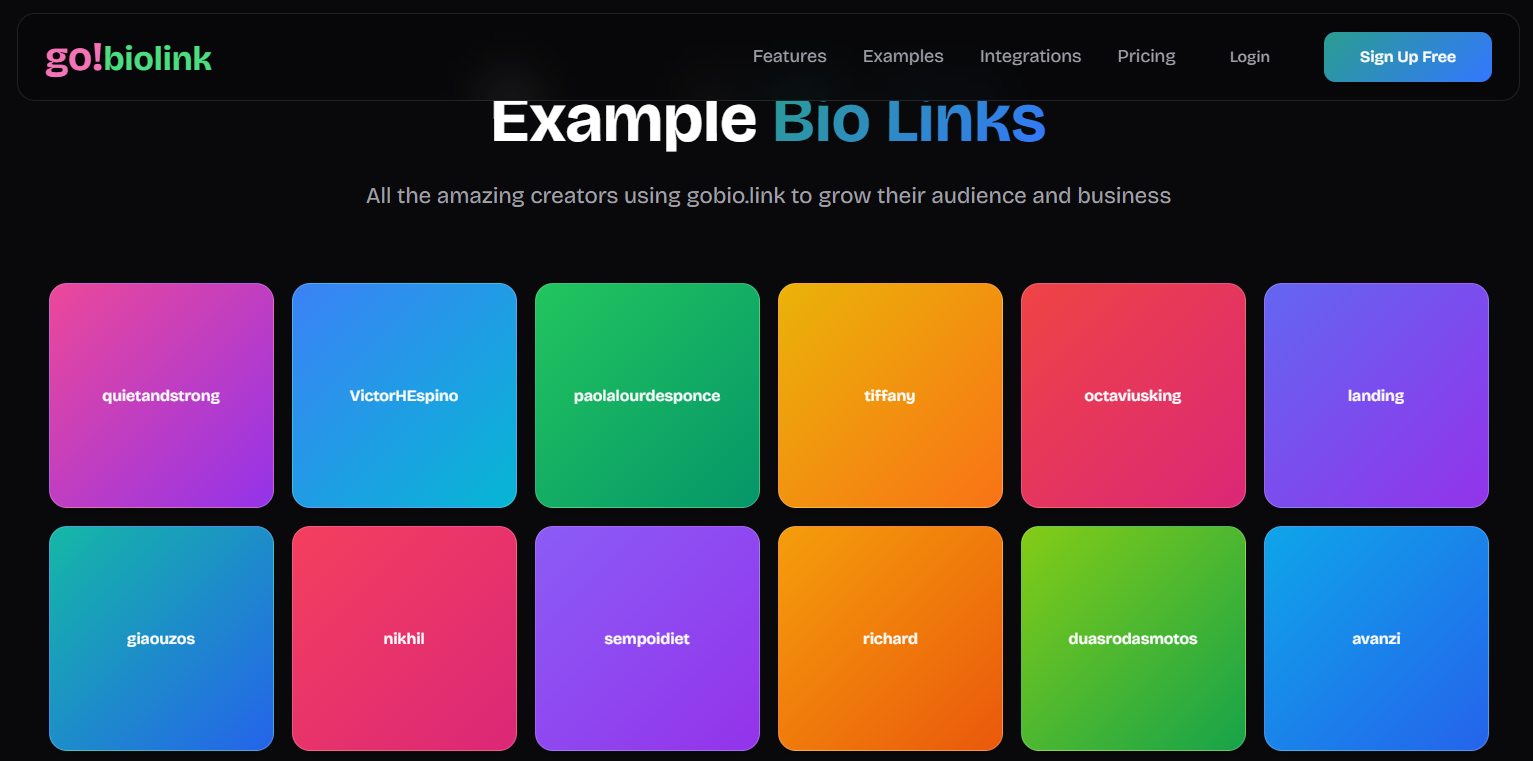 go.bio examples