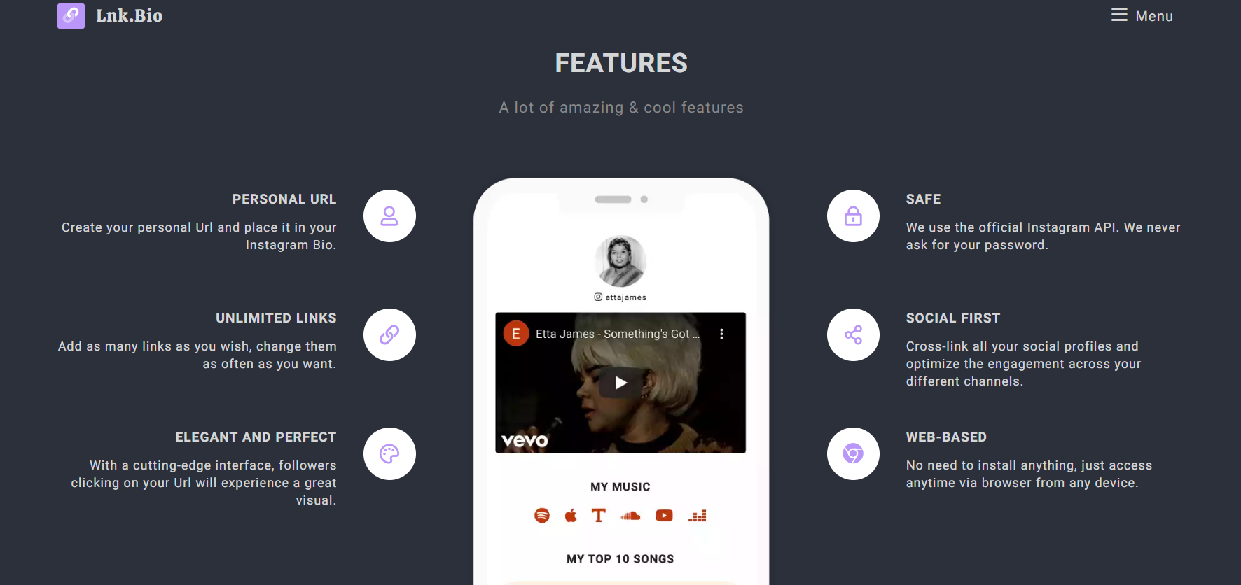 link in bio design